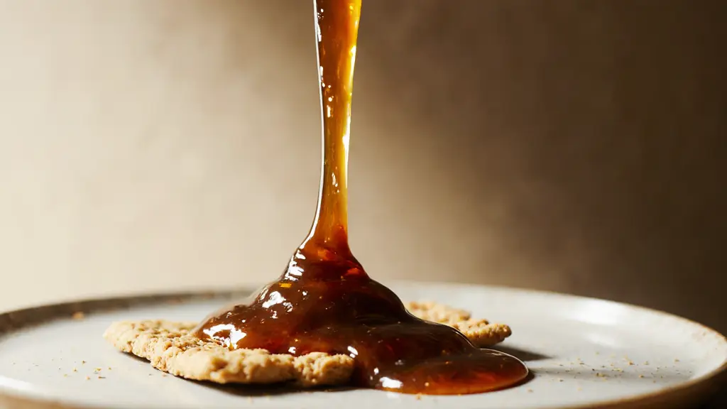 Christmas Crack Recipe 3 Close-up view of Christmas Crack Recipe caramel pouring technique with bubbling texture