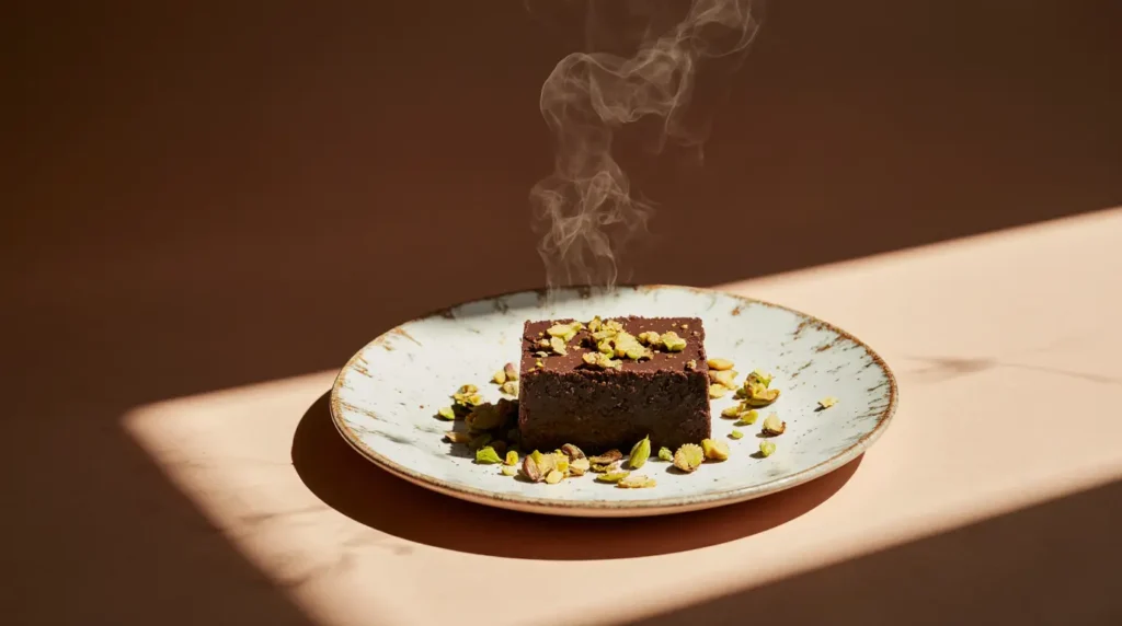 Final plated Dubai Knafeh Pistachio Chocolate Bar recipe with natural golden texture