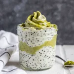 matcha chia pudding yogurt with yogurt recipe card square