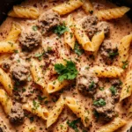 one pan garlic parmesan ground beef pastaeasy ground beef recipes for dinner