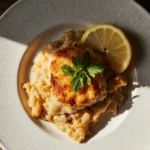 ritz cracker chicken casserole final presentation natural featured