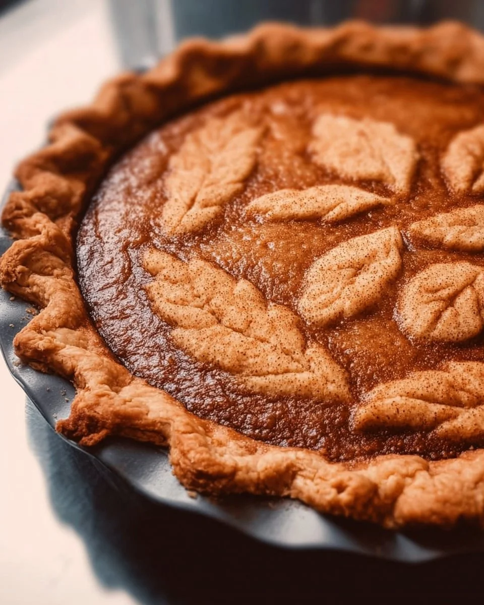 Homemade Apple Butter Pie served with a dollop of whipped cream