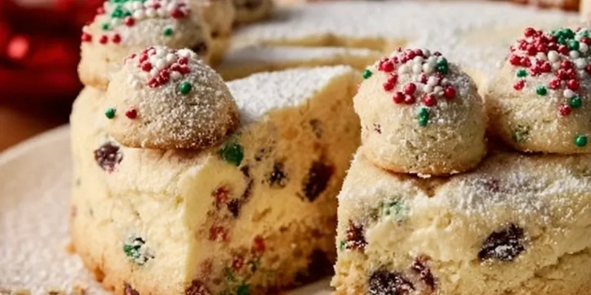 A variety of colorful Christmas cookies beautifully arranged on a holiday-themed plate.