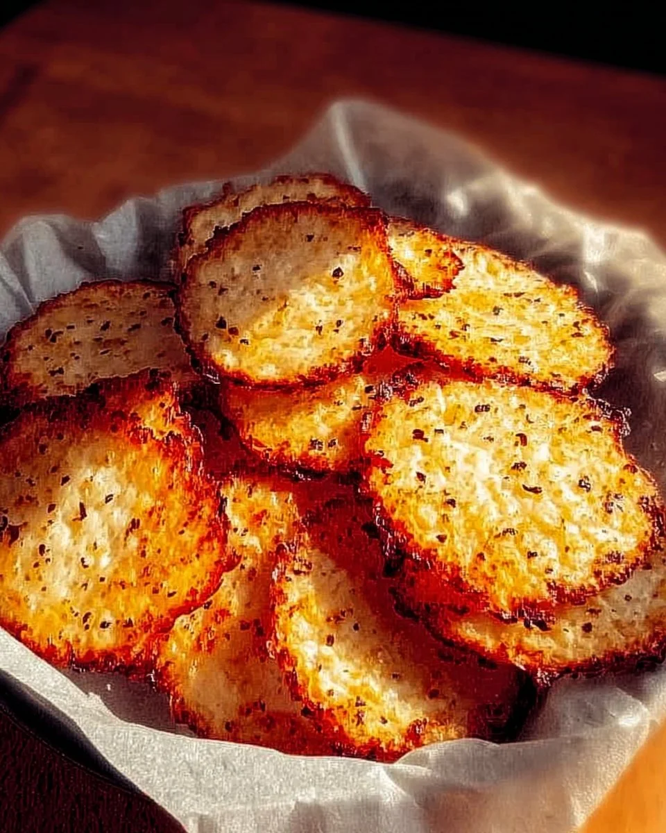 Oven-baked cottage cheese chips for a healthy snack alternative.