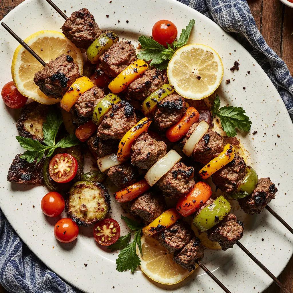 Served BBQ Beef Skewers Recipe