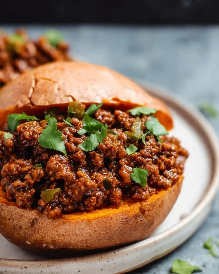 Healthy sloppy joes made with lean meat and fresh ingredients