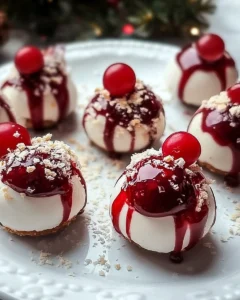 Festive Christmas Cherry Bombs dessert bursting with holiday flavors