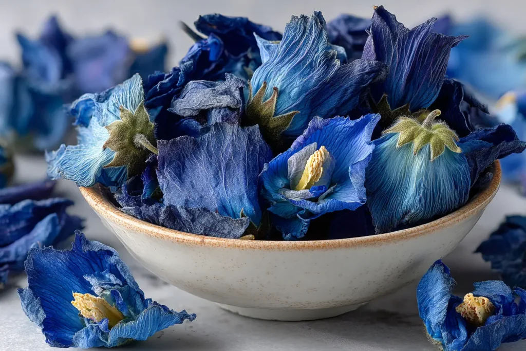 high quality dried butterfly pea flowers for authentic sumatra blue tonic recipe vibrant blue color