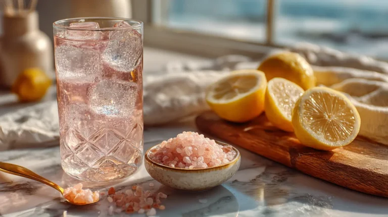 elizabeth harper salt and ice trick morning protocol setup with pink himalayan salt
