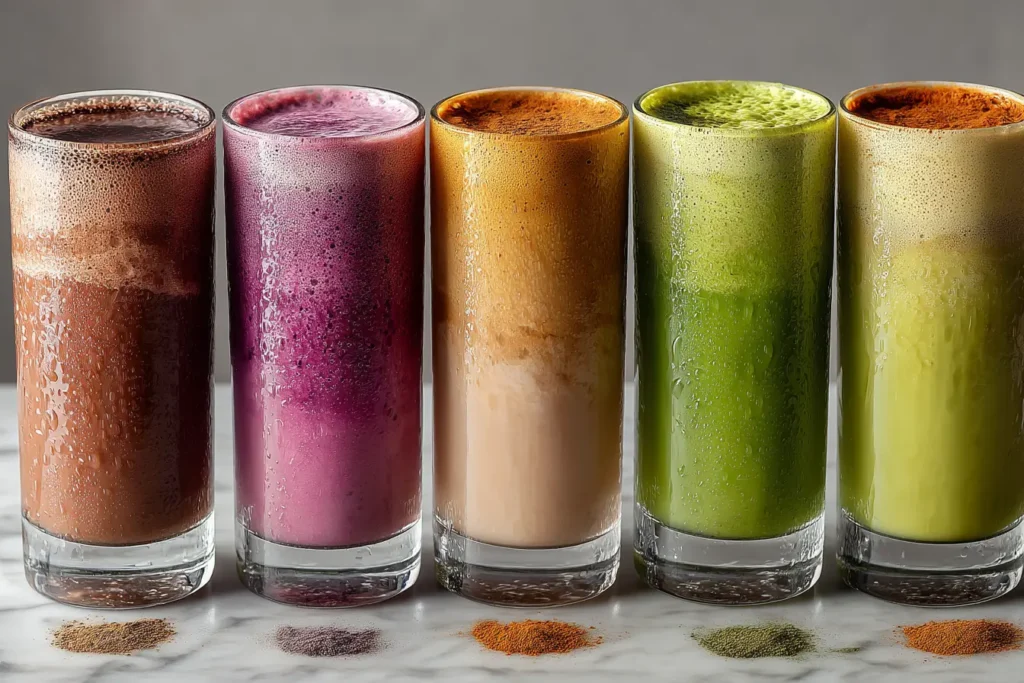 five flavor variations bariatric seed drink recipe chocolate berry cinnamon