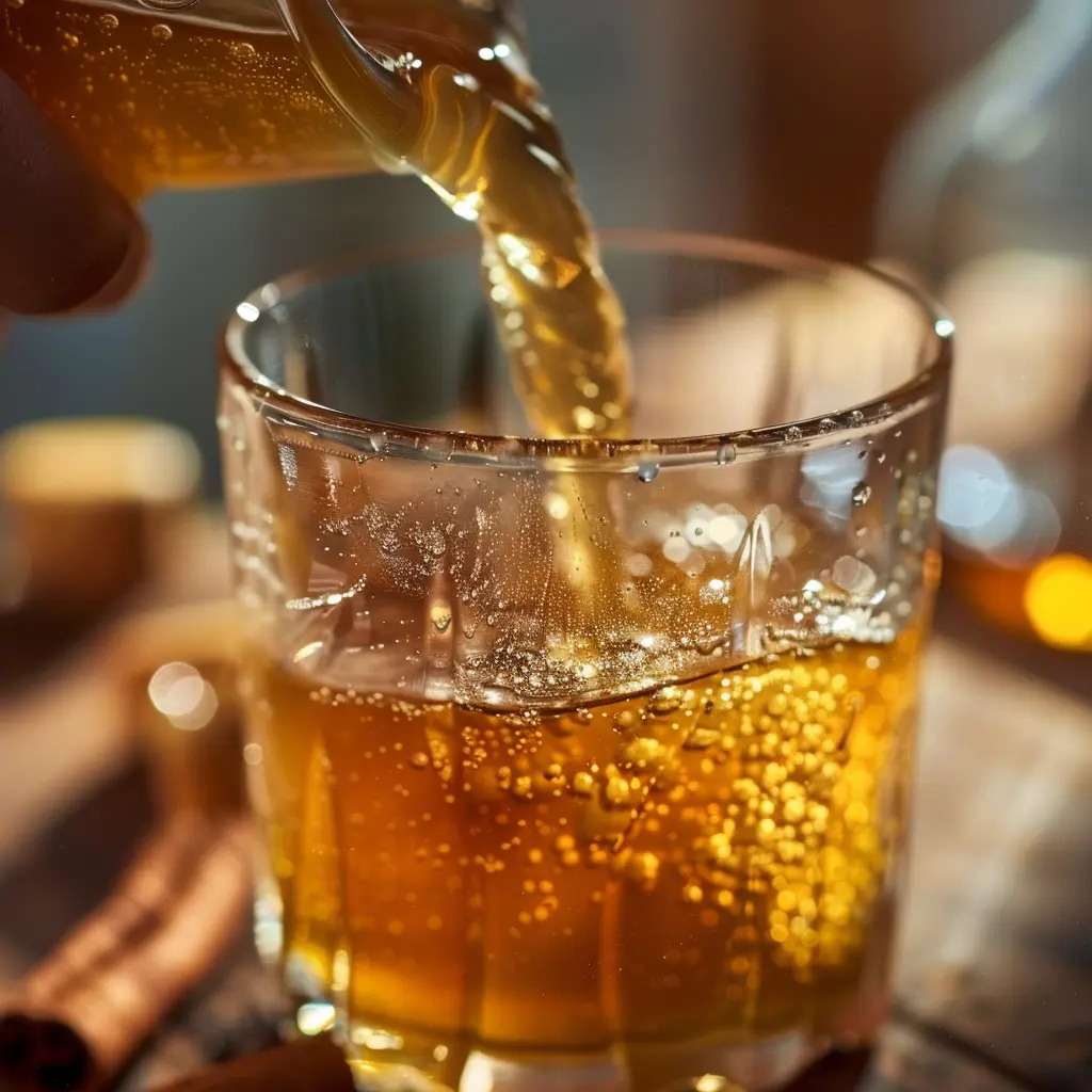 Close-up of homemade mounjaro recipe drink showing its smooth gel-like consistency
