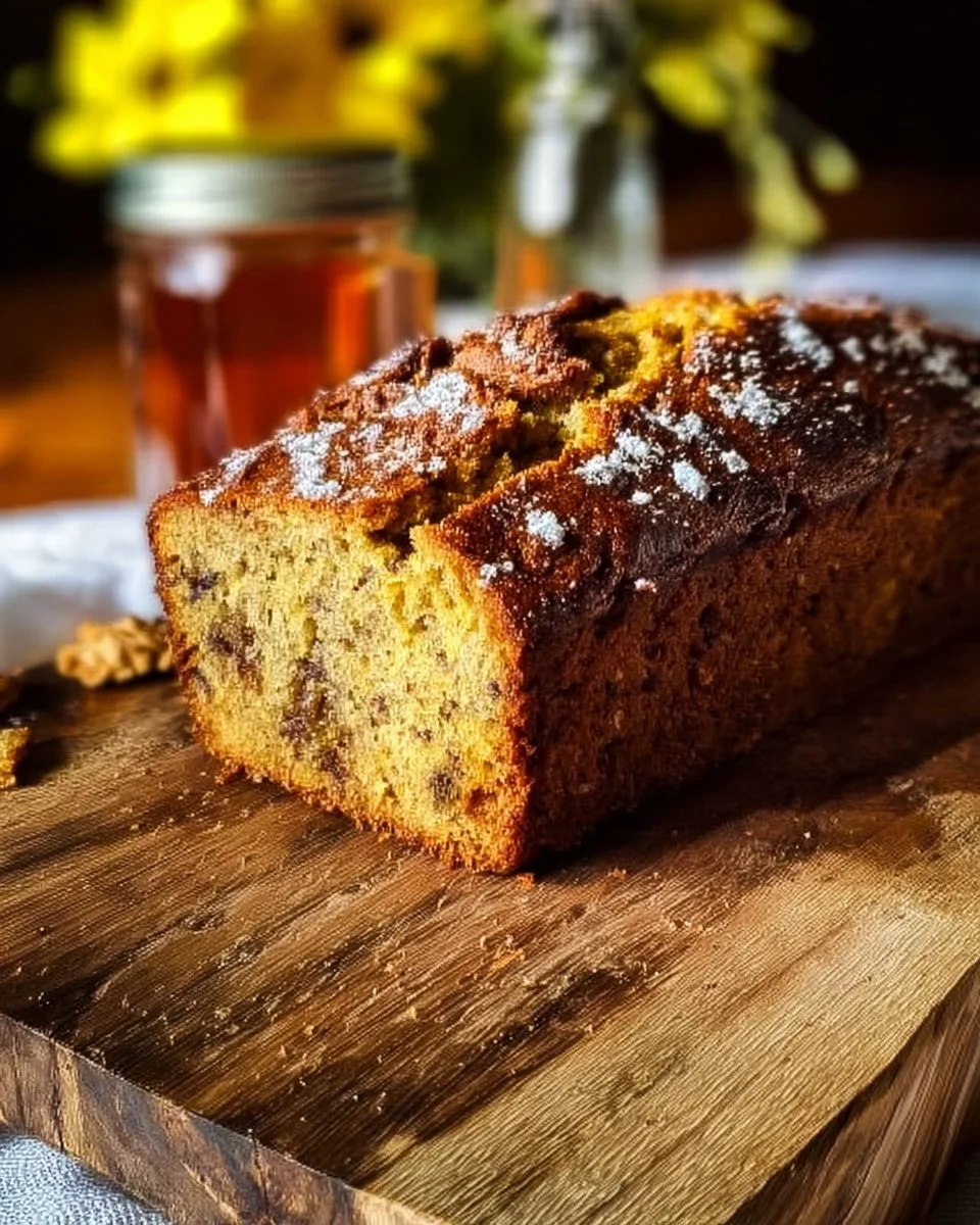 Deliciously moist Maple Bourbon Banana Bread fresh out of the oven