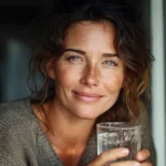 woman enjoying elizabeth harper salt and ice trick morning protocol