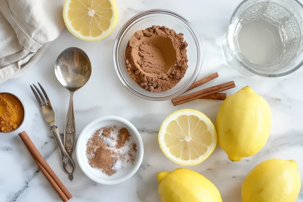 Is This Natural Mounjaro Recipe the Best Cheap GLP‑1 Alternative? 6 Natural mounjaro recipe ingredients including glucomannan powder Ceylon cinnamon apple cider vinegar fresh lemons