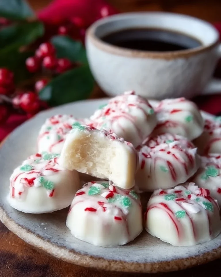 Delicious Peppermint Meltaways featuring creamy chocolate and mint flavor