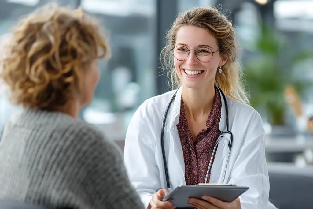 doctor consulting patient about sumatra blue tonic safety contraindications and potential medication interactions before starting