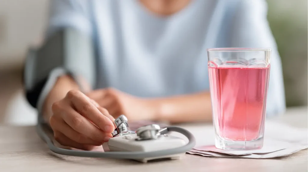 Who Should NOT Try the Pink Salt Trick? (Critical Warnings) 1 Person with a blood pressure cuff learning who should NOT try pink salt.