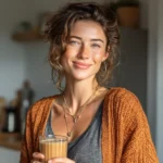 woman drinking bariatric seed drink recipe morning nutrition