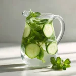 mint cucumber detox water recipe for digestive comfort and bloating relief